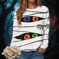 thumbnail image 2 of Godom Halloween Womens Sweatshirts Pumpkin Graphic 2025 Fall Long Sleeve Shirts Crewneck Lightweight Casual Pullover Tops, 2 of 4