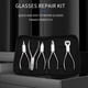 thumbnail image 3 of 10 Piezas de Gafas ÓPticas de Acero Inoxidable ÓPticas Anteojos de ReparacióN Alicates ÓPticos Kit de Herramientas con Bolsa Negra, 3 of 8