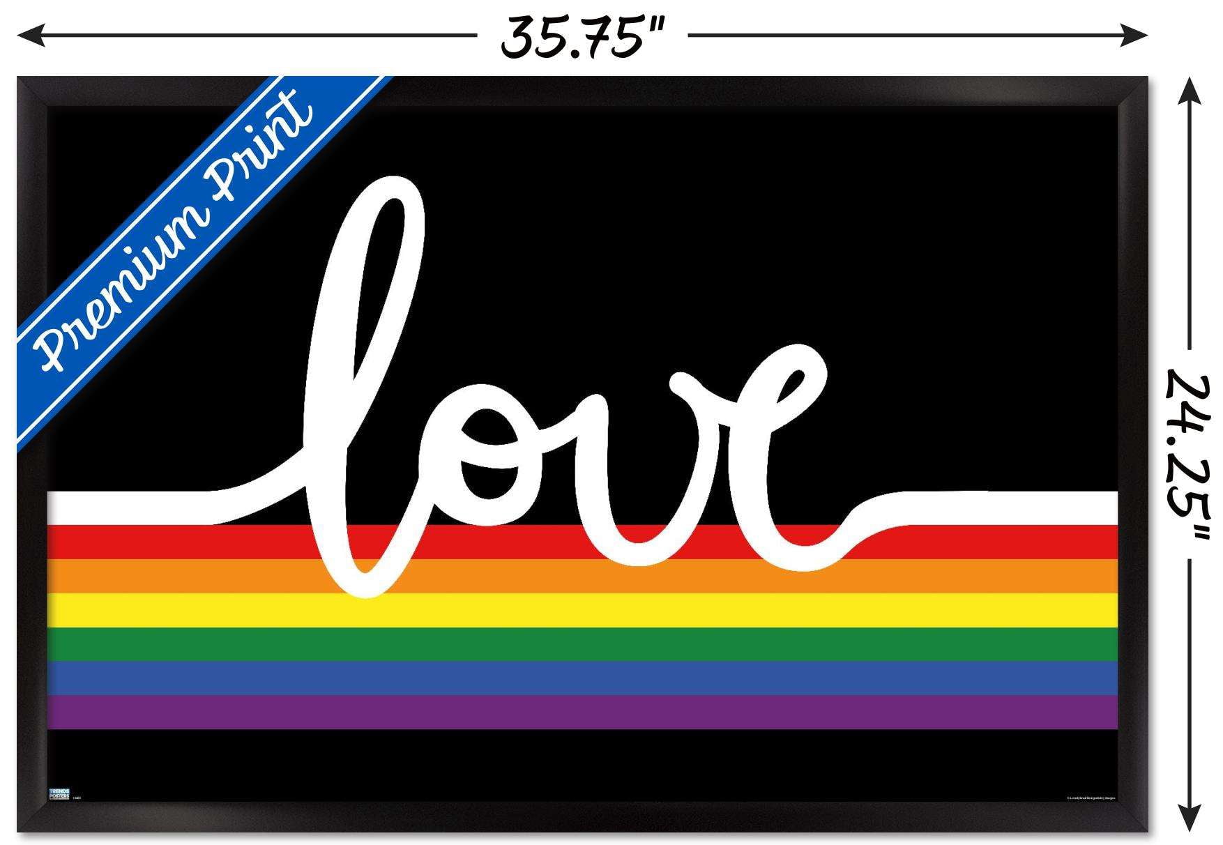 Love Wall Poster, 22.375" x 34" Framed