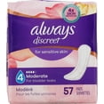 Always Discreet Sensitive Skin Pads, Moderate Absorbency, Dermatologically Tested, Fragrance