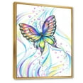 thumbnail image 2 of Designart Iridiscent Butterfly FLOAT FRAME WALL ART, 2 of 4