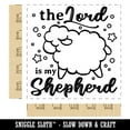 thumbnail image 2 of Sweet Nursery Sheep The Lord is My Shepherd Bible Psalm 23 Square Rubber Stamp Stamping Scrapbooking Crafting - Large 2.75in, 2 of 7