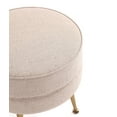 thumbnail image 6 of Manhattan Comfort Bailey Ottoman in Oatmeal with Solid Wood Base & Gold Feet, 6 of 10