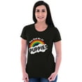 thumbnail image 3 of Had Me At Puppies Funny Rainbow Dog Womens Fitted Plus Size Graphic Tee Brisco Brands 2X, 3 of 5