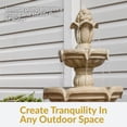 thumbnail image 3 of Sunnydaze Traditional Light Brown Fiberglass 3-Tier Outdoor Water Fountain, 3 of 14