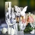thumbnail image 5 of 100 Manteles Individuales de Bautizo, Tarjetas de Cristal de Mariposa, Porta Nombres de Mesa, Adornos para Niñas, Bautizos, Comuniones, Bodas, Cumpleaños, Fiestas, Navidad, Regalos (Blanco y Rosa) Sailing Electrónica, 5 of 5