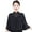 Black, variant on lanema Short Capelet Chiffon Wrap Lightweight Flapper Shawl Overlay for Qipao