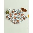 thumbnail image 2 of Newborn Baby Girls Halloween Clothes Flower Pumpkin Flare Long Sleeve Romper Jumpsuits Bodysuits + Headband Fall Outfits, 2 of 8