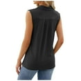 thumbnail image 5 of ZyeKqe Sleeveless Tops for Women Dressy Casual Summer V Neck T Shirts Trendy Eyelet Office Work Shirts, 5 of 5