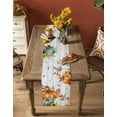 thumbnail image 5 of Sage Green Fall Burlap-Cotton Table Runner 60 Inches Long,Autumn Orange Thanksgiving Maple Sunflower Farmhouse Table Runners,Outdoor Dining Tablecloths Decor for Baby Shower Party Wedding 13x60, 5 of 9