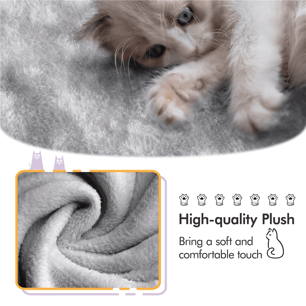 Alden Design Multi-level Small Cat Tree Tower with Condo, Light Gray