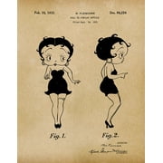 Original Betty Boop Artwork Submitted In 1932 - Toys and Games - Patent Art Print