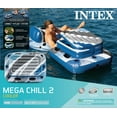 thumbnail image 4 of Intex Mega Chill 2 Cooler - Inflatable Floating Water with Cup Holders and Quick Connects - River Lake Pool, 4 of 9