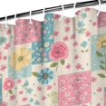 thumbnail image 3 of Pioneer Flower Floral Print Pattern Shower Curtain 84"x72", Bathroom Decorative Shower Curtain Set with 12 Hooks, Waterproof Washable, 3 of 6
