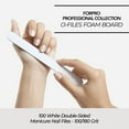 thumbnail image 5 of ForPro O-Files Foam Board, 100/180 Grit, White, Double-Sided Manicure Nail File, 6” L x .75” W, 100-Count, 5 of 6