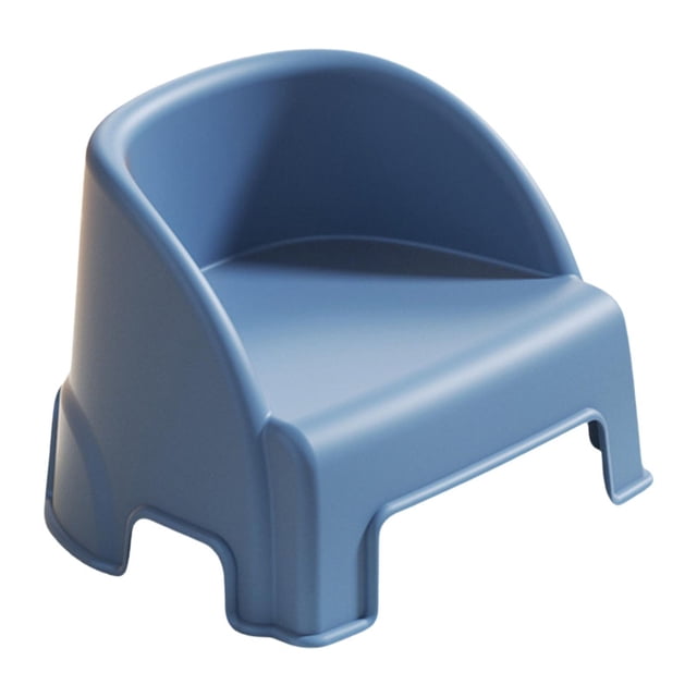 Taburete pequeño para niños Strade Fareast Limited estable portátil cómodo para cambiar zapatos Con respaldo sala de estar sala de juegos dormitorio Azul oscuro