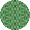 thumbnail image 1 of Ahgly Company Machine Washable Indoor Round Transitional Deep Emerald Green Area Rugs, 3' Round, 1 of 7