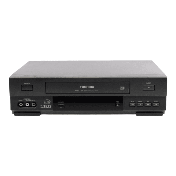 Restored Toshiba W-515 4-Head VCR w/ Original Remote, Manual, A/V Cables, & HDMI Converter (Good)