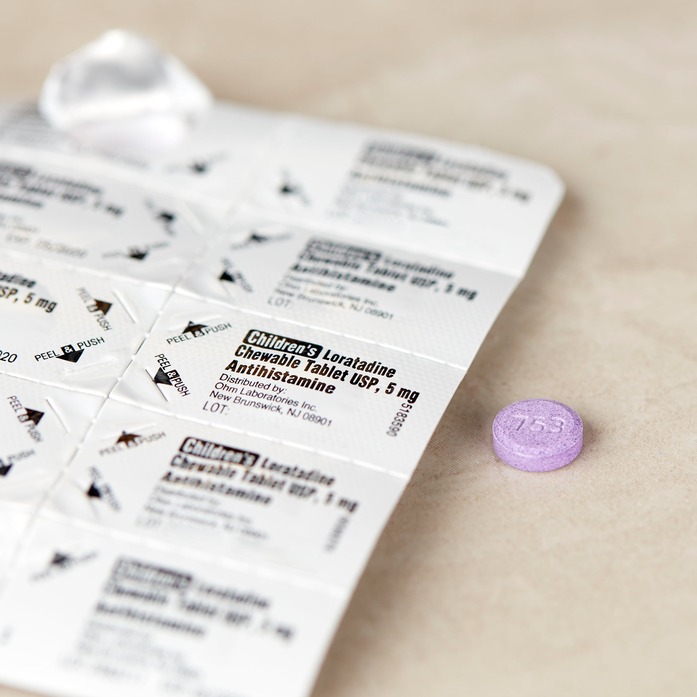 Equate Children's Loradatine Chewable Tablets 5mg, Grape, 30 Ct