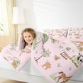 thumbnail image 4 of Feelyou Kawaii Farm Donkey Bedding Comforter Set, Farmhouse Animal Twin Comforter Sets, Girly Pink Cartoon Reversible Bedding Set, Ultra Soft Bedroom Decor, 2pcs, 4 of 8