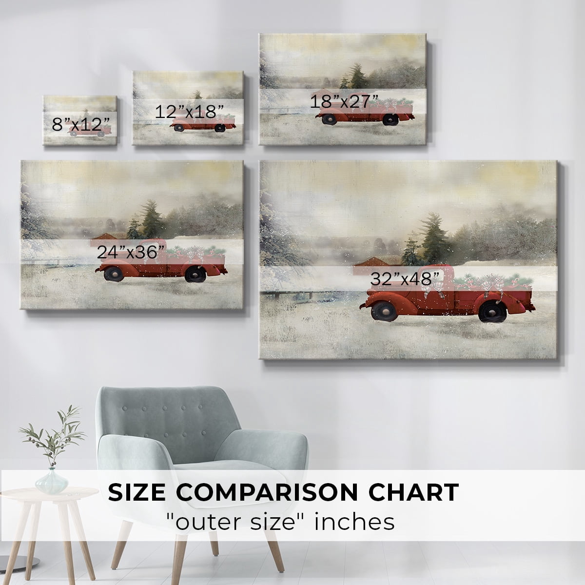 Red Barn Winter- Gallery Wrapped Canvas