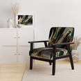 thumbnail image 2 of Designart "Agate en Vert et Or II" Chaise d'Appoint Rembourrée en Agate Verte - Fauteuil Moderne pour Salon, 2 of 7