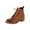 Brown, variant on Fesfesfes Ankle Boots for Women Decorative Buckle Side Zipper Strap Round Low Heel 7.5(40)