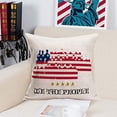 thumbnail image 2 of 4th of July Decor America Flag Outdoor Pillow Covers 18x18 Set of 4 Blue Red Stars Stripes Patriotic Quotes Independence Day Home Decorations Throw Pillow Covers for Sofa Couch, Cotton Linen, 2 of 6