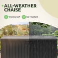 thumbnail image 4 of Dextrus 150 Gallon Double-Wall Deck Box, Black Waterproof Lockable Resin Storage Box, Heavy-Duty XL Patio Organizer, Multi-Use as Extra Seating for Cushions, Garden Tools & Pool Essentials, 4 of 6