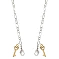 thumbnail image 1 of Goldtone Silvertone Small Open Paw Key Silvertone Face Mask Necklace, 1 of 2