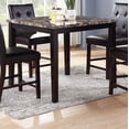 thumbnail image 2 of Modern Brown Faux Marble Dining Table, 42" Square, Birch Veneer MDF, Contemporary Kitchen Furniture. Perfect for Dining Rooms, Easy Assembly., 2 of 8