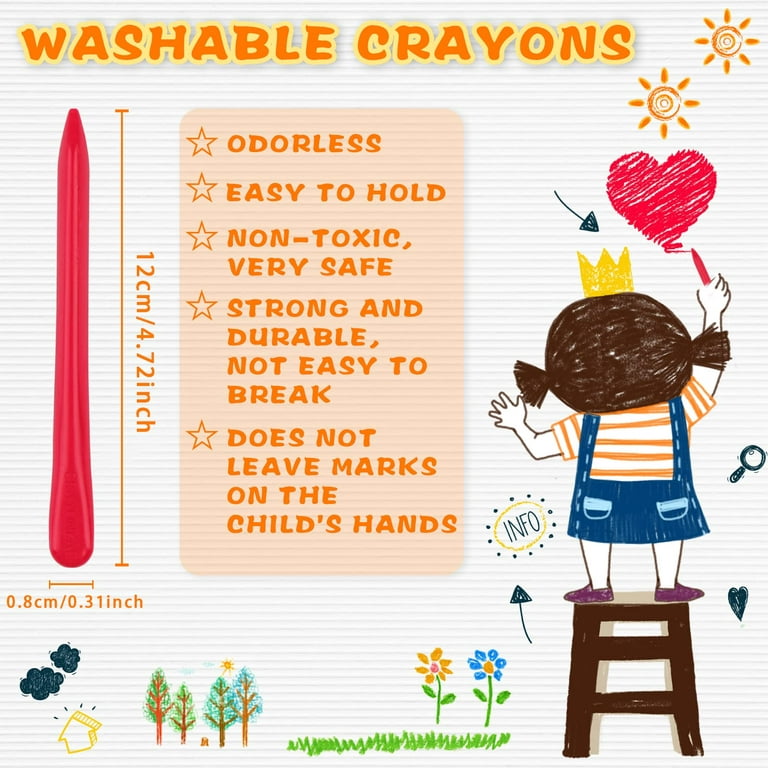 Crayons For Kids Peanut,Washable Crayons for Kids Ages 2-4,12 Colors  Non-Toxic Crayons,Easy to Hold Peanut Crayons for Toddlers Babies,Coloring  Art Supplies (12colors) 