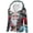 Multicolor christmas flannel hoodie women a1, variant on thefmos Women's Hooded Christmas Print Flannel Sweatshirt Zip Up Solid Color Long Sleeve Casual Outerwear Fashion Fall Winter Clothes, Multicolor XL