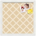thumbnail image 2 of PinPix 15x15 Custom Cork Bulletin Board Diamond Modern Pattern Beige Poster Board Has a Fabric Style Canvas Finish, Framed in Diamond Modern Pattern Beige, by ArtToFrames (PinPix-1800), 2 of 5