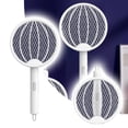 thumbnail image 2 of pdqouc Electric Fly Swatter Type C Rechargeable Swatter Foldable Handheld and Auto Mode Powerful Instant Bat for Indoor Outdoor Camping, 2 of 5