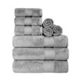 thumbnail image 2 of Superior Aria Turkish Cotton 9-Piece Towel Set, Ultra Soft Heavyweight Towels, Grey, 2 of 6
