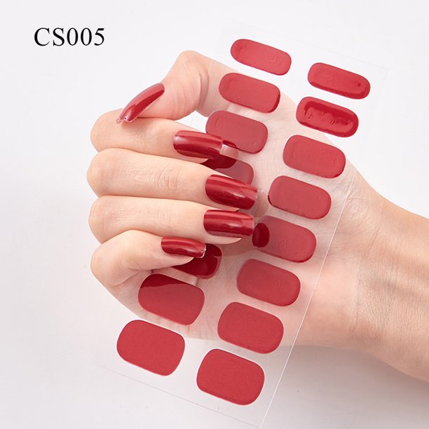Gel semicurado para decoración de uñas, pegatinas autoadhesivas de Color sólido, cobertura completa, minimalismo, rayas mate, venta al por mayor