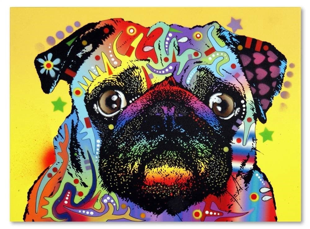 Trademark Fine Art "Pug" Canvas Art by Dean Russo