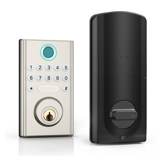 Door Lock, Smart Keyless Entry Door lock Pull Handle Set Knob Digital Fingerprint Locks For Security Home Office Hotel Furniture ,Easy to Install