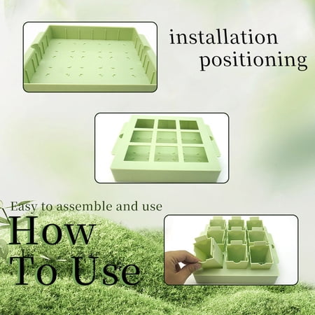 HomeKingdee Seed Starter Tray Dual-Purpose Handles for Transplanting & Labeling Extra-Thick Reusable Germination Kit for Indoor Outdoor & Greenhouse Use