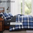 thumbnail image 4 of Amberspace Reversible Checkered 7-piece Bed in a Bag Comforter Set with Sheets,Indigo Blue,Queen, 4 of 7