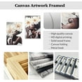 thumbnail image 5 of ZHONGYUTONG 2 Pieces African American Wall Art Black Woman with Flower Hair Picture Black White Gray Wall Decor African Gril Canvas Print Home Decor Framed (24"x36"x2PCS), 5 of 5