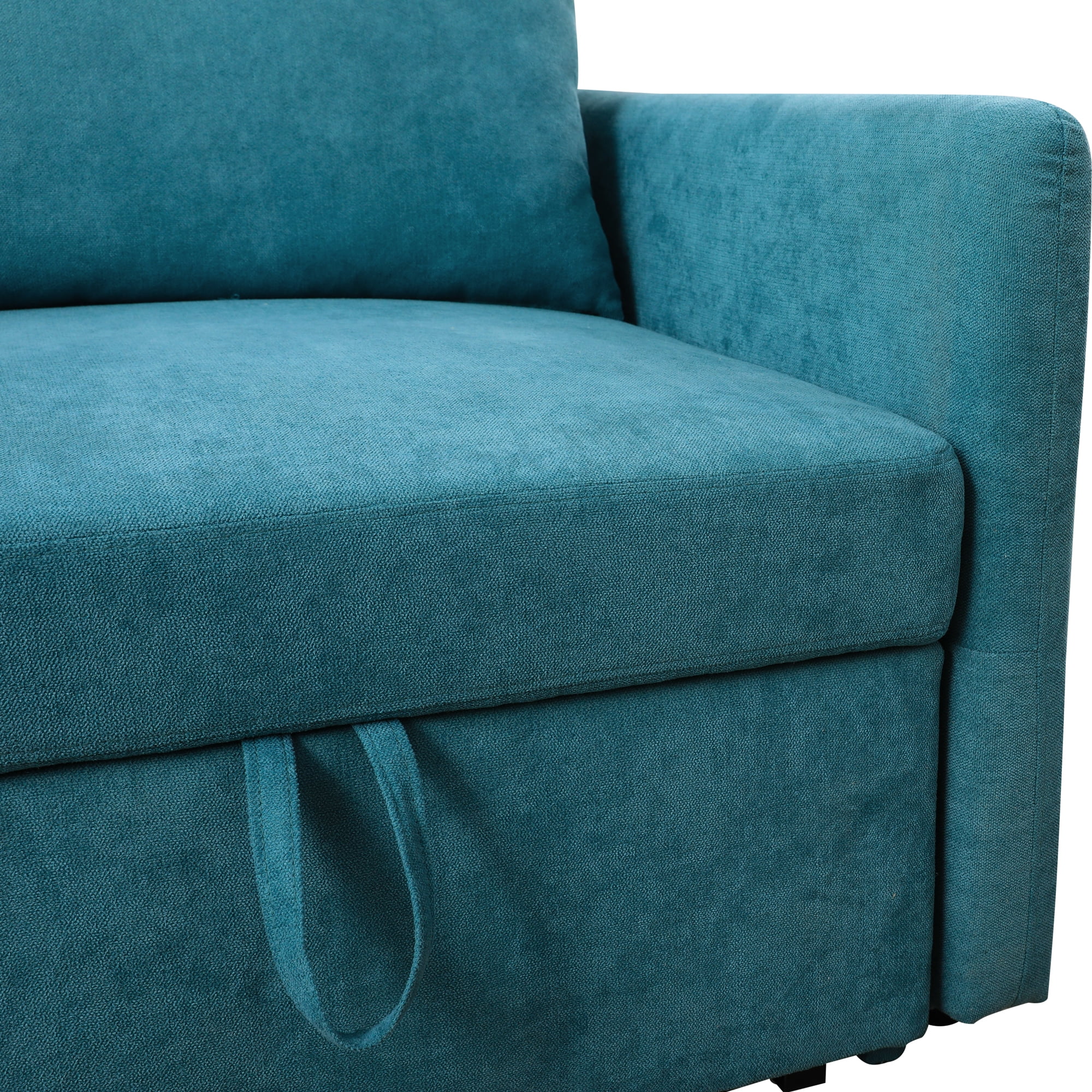 MAYEERTY 36" Modern Upholstered Lint 1-Piece Convertible Sofabed Armchair with Quick-Fold Design for Living Room，Green