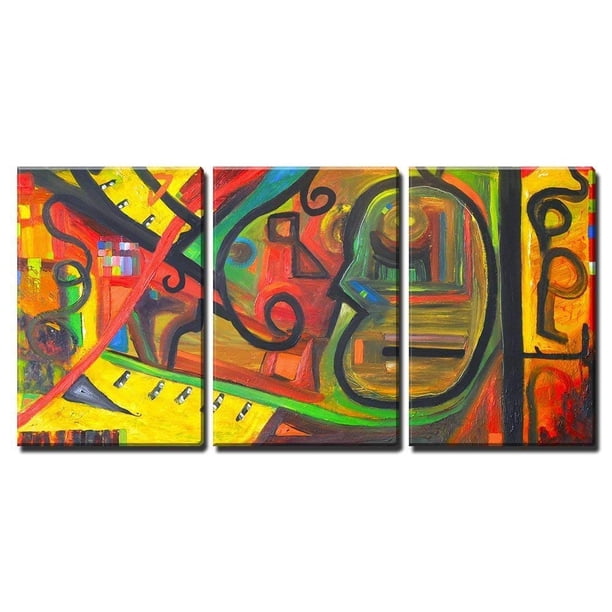 Wall26 3 Piece Canvas Wall Art Image of a Original Oil Painting on