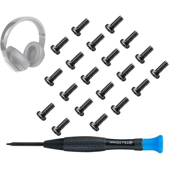 SOULWIT Replacement Headband Screws for Beats Studio 3, Studio 2, Studio 1.0, Studio Pro Headphone Headband Screws 20pcs, Easy DIY Installation - 20pcs Black