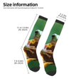 thumbnail image 3 of JUNZAN Fun Novelty Knee Warmer High Socks-Tree Frog Sitting On Sunflowes, 3 of 8