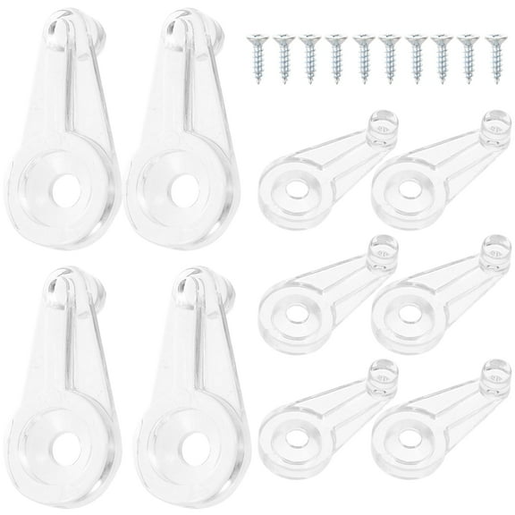 Raindrops Glass Door Retainer Clips Transparent Metal 100Pcs 1In
