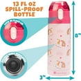 thumbnail image 2 of Bentology Kids Lunch Bag Set w Matching Reusable Water Bottle & Hard Ice Pack- Pink Rainbow Unicorns- Insulated Tote, Stainless Steel Insulated Thermos, Hard Ice Pack- For Kids, Girls & Boys, 2 of 6