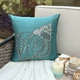 thumbnail image 2 of Pillow Cover 18x18 inch (45x45 cm) Teal, Sea Shell Ocean Beach Theme Throw Pillow Cover, Silk Pillow Cover Couch, Floral Mediterranean Throw Pillow, Sea Creatures - Crystal Sea Shell, 2 of 11