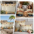 thumbnail image 5 of Orange Pumpkins Fall Outdoor Waterproof Pillow Covers, Thanksgiving Sunflower Botanical Leaf Decorative Rectangle Throw Pillowcase Sofa Cushion Sham for Patio/Couch/Chair, 20"x12" 2 Pack, 5 of 8